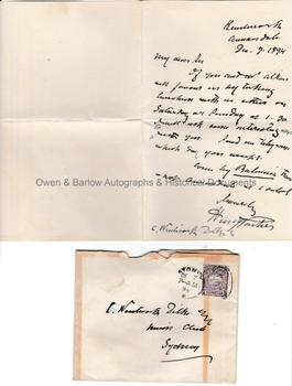 HENRY PARKES (1815-1896) Autograph Letter Signed