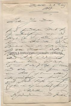 CLARA SCHUMANN (1819-1896) Autograph Letter Signed