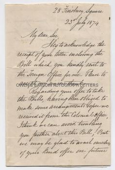 JOHN OWUSU-ANSA (b.circa 1850) Autograph Letter Signed