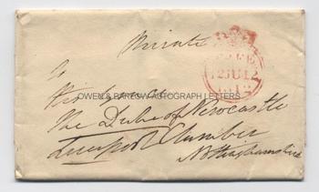 LORD LIVERPOOL (1770-1828) Autograph Letter Cover Signed