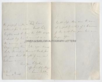 LOUISE DULCKEN (1811-1850) Autograph Letter Signed