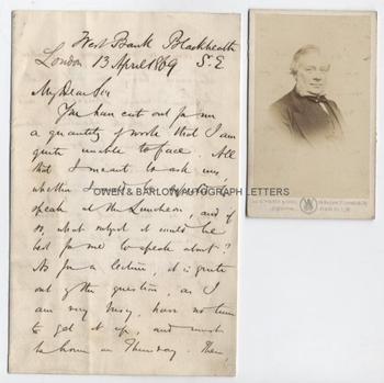 SAMUEL SMILES (1812-1904) Autograph Letter Signed
