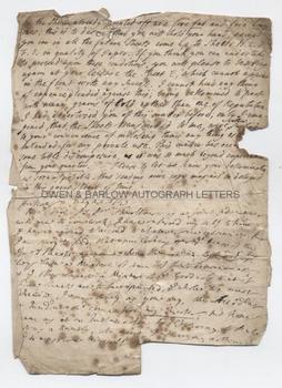 WILLIAM BOWYER (1699-1777) Autograph Letter Signed