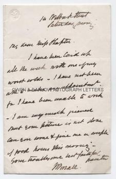 WILLIAM BOXALL (1800-1879) Autograph Letter Signed