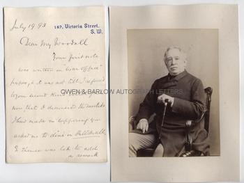 WILLIAM HOWARD RUSSELL (1820-1907) Autograph Letter Signed