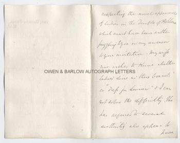 WILLIAM HOWARD RUSSELL (1820-1907) Autograph Letter Signed