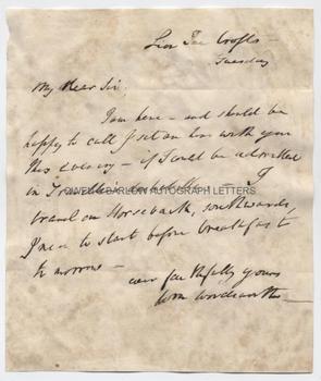 WILLIAM WORDSWORTH (1770-1850) Autograph Letter Signed