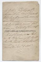 DUKE OF WELLINGTON (1769-1852) Autograph Letter