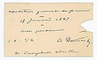 ALEXANDRE DUMAS Fils (1824-1895) Autograph Note Signed
