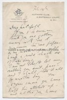 JOSEPH HOLBROOKE (1878-1958) Autograph Letter Signed