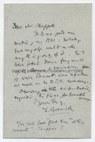 LEONARD BORWICK (1868-1925) Autograph Letter Signed