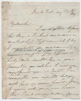 PHILIP BROKE (1776-1841) Autograph Letter Signed