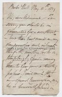 PHILIP BROKE (1776-1841) Autograph Letter Signed