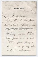 RICHARD QUAIN (1816-1898) Autograph Letter Signed