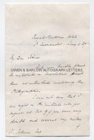 THOMAS BRASSEY (1805-1870) Autograph Letter Signed