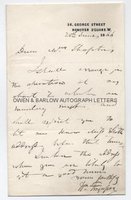 SIR WILLIAM FERGUSSON (1808-1877) Autograph Letter Signed